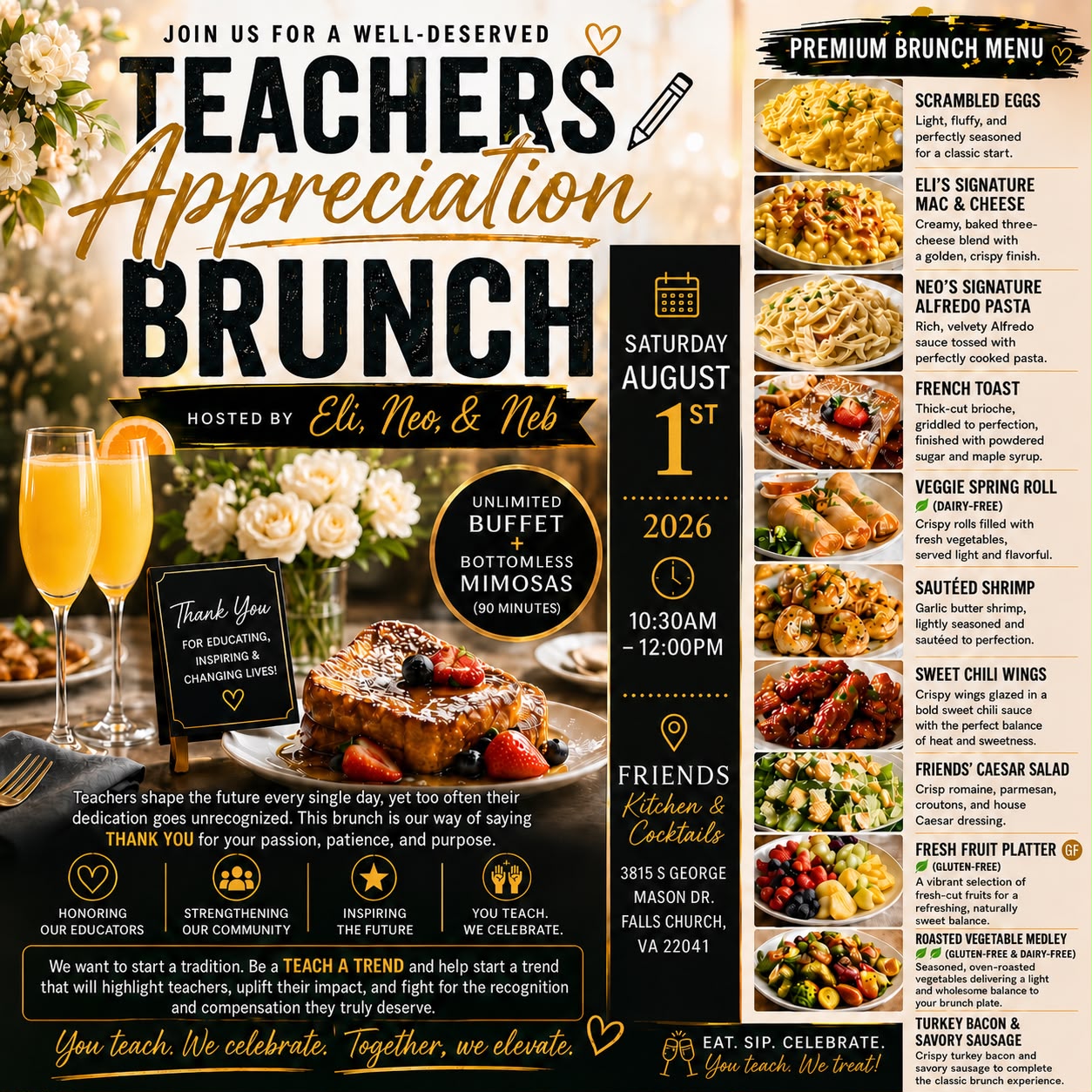 Teachers Appreciation Brunch flyer